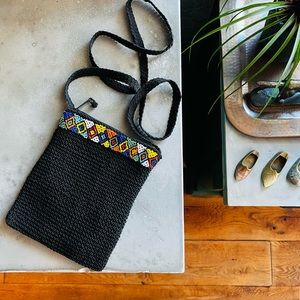 Handmade mini boho crossbody beaded bag